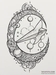 155. tattoo sketch: "gadat" rune with celesti... - эскиз тату (№1755353720_0, 16.08.2025 14:15) — Tatufoto.com