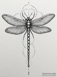 Tattoo design a delicate dragonfly, with intr... - эскиз тату (№1755354718_0, 16.08.2025 14:31) — Tatufoto.com
