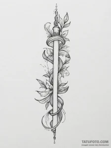 Tattoo design a waistline emphasized by delic... - эскиз тату (№1755354914_0, 16.08.2025 14:35) — Tatufoto.com