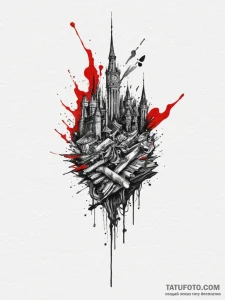 Tattoo sketch a subtle, flowing watercolor la... - эскиз тату (№1755355513_0, 16.08.2025 14:45) — Tatufoto.com