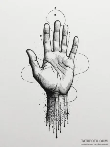Tattoo sketch a pixelated character dissolvin... - эскиз тату (№1755358122_0, 16.08.2025 15:28) — Tatufoto.com
