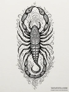 Tattoo design a scorpio scorpion, its body ma... - эскиз тату (№1755359523_0, 16.08.2025 15:52) — Tatufoto.com