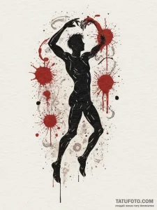 Man (silhouette/figure), tattoo sketch design... - эскиз тату (№1755364332_0, 16.08.2025 17:12) — Tatufoto.com