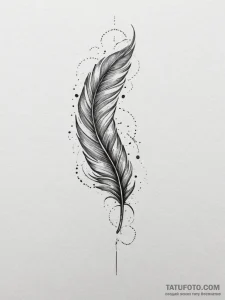Tattoo design a feather transforming into a b... - эскиз тату (№1755370745_0, 16.08.2025 18:59) — Tatufoto.com