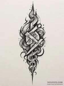 83. tattoo sketch: "krada" rune stylized as a... - эскиз тату (№1755376683_0, 16.08.2025 20:38) — Tatufoto.com