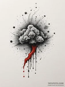 Nebula, artistic tattoo sketch, realistic bla... - эскиз тату (№1755379459_0, 16.08.2025 21:24) — Tatufoto.com