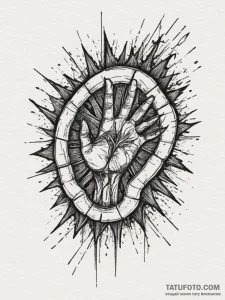 Tattoo design a shattered screen effect with... - эскиз тату (№1755382210_0, 16.08.2025 22:10) — Tatufoto.com