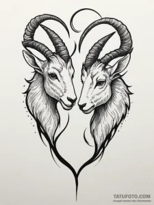 Tattoo design a capricorn goat-fish, its two... - эскиз тату (№1755384579_0, 16.08.2025 22:49) — Tatufoto.com