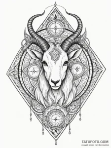 Tattoo design a capricorn goat-fish with the... - эскиз тату (№1755391499_0, 17.08.2025 00:44) — Tatufoto.com