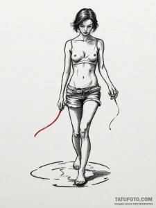 A person's shadow cast long on the ground dur... - эскиз тату (№1755395472_0, 17.08.2025 01:51) — Tatufoto.com