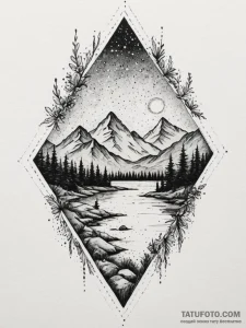 Tattoo design a level up notification overlai... - эскиз тату (№1755395871_0, 17.08.2025 01:57) — Tatufoto.com