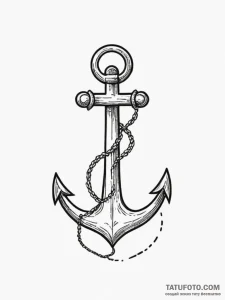 Tattoo design a tiny, symbolic anchor., tatto... - эскиз тату (№1755396663_0, 17.08.2025 02:11) — Tatufoto.com
