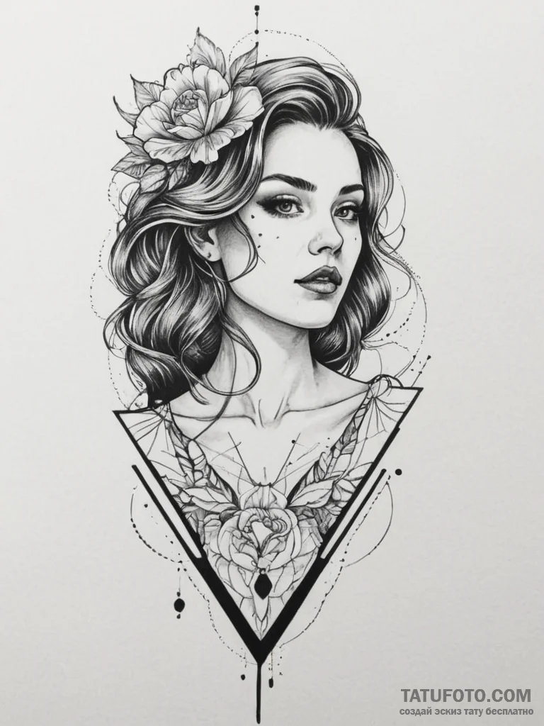 Tattoo design a stylized capture card with da... - эскиз тату (№1755397259_0, 17.08.2025 02:20) — Tatufoto.com