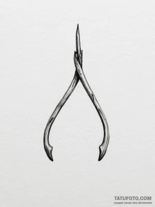 A wishbone, concept art for tattoo, fine line... - эскиз тату (№1755397674_0, 17.08.2025 02:27) — Tatufoto.com