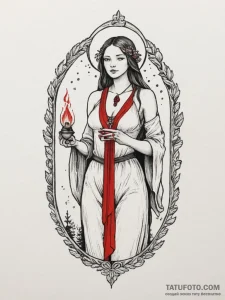Tattoo design a virgo maiden with the "hermit... - эскиз тату (№1755399257_0, 17.08.2025 02:54) — Tatufoto.com