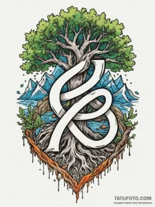 97. tattoo design: a "bereginya" rune intertw... - эскиз тату (№1755400434_0, 17.08.2025 03:13) — Tatufoto.com