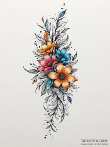 Tattoo design a spine subtly outlined with a... - эскиз тату (№1755402004_0, 17.08.2025 03:40) — Tatufoto.com