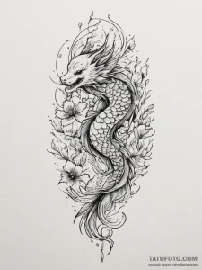 Dandelion, concept art for tattoo, on a clean... - эскиз тату (№1755402789_0, 17.08.2025 03:53) — Tatufoto.com