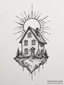 Tattoo sketch a simple, colorful drawing of a... - эскиз тату (№1755403970_0, 17.08.2025 04:12) — Tatufoto.com