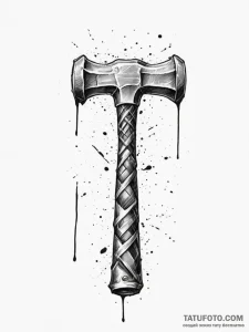 Hammer - эскиз тату (№1755404166_0, 17.08.2025 04:16) — Tatufoto.com