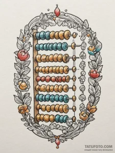 Abacus, tattoo line art, new school tattoo st... - эскиз тату (№1755404364_0, 17.08.2025 04:19) — Tatufoto.com