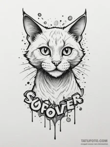Tattoo sketch a game over screen with a humor... - эскиз тату (№1755404559_0, 17.08.2025 04:22) — Tatufoto.com