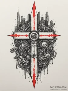Tattoo sketch a "game on" message in neon lig... - эскиз тату (№1755406524_0, 17.08.2025 04:55) — Tatufoto.com