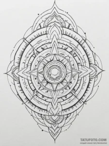 Tattoo design a cosmic energy field forming t... - эскиз тату (№1755411825_0, 17.08.2025 06:23) — Tatufoto.com