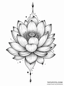 Lotus - эскиз тату (№1755414572_0, 17.08.2025 07:09) — Tatufoto.com