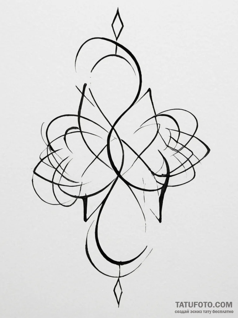 Tattoo design an abstract "echo" or resonance... - эскиз тату (№1755416733_0, 17.08.2025 07:45) — Tatufoto.com