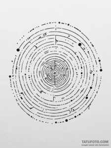 Morse code message, artistic tattoo sketch, o... - эскиз тату (№1755418501_0, 17.08.2025 08:15) — Tatufoto.com