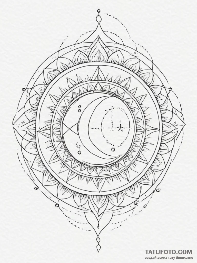 Moon, tattoo line art, fine lines, delicate l... - эскиз тату (№1755420072_0, 17.08.2025 08:41) — Tatufoto.com