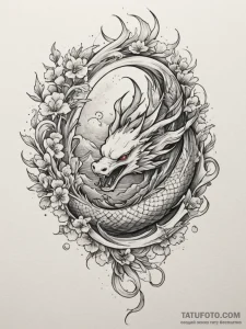 Tattoo sketch a phoenix rising majestically f... - эскиз тату (№1755421064_0, 17.08.2025 08:57) — Tatufoto.com