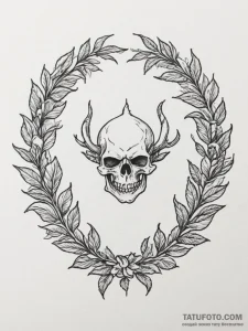 Tattoo design a laurel wreath, for triumph an... - эскиз тату (№1755422250_0, 17.08.2025 09:17) — Tatufoto.com