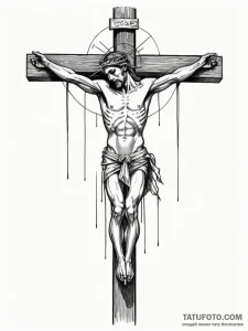 Crucifixion, concept art for tattoo, blackwor... - эскиз тату (№1755427204_0, 17.08.2025 10:40) — Tatufoto.com