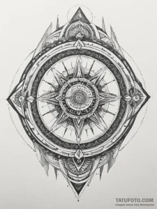 Tattoo sketch a cyberpunk city with flying ve... - эскиз тату (№1755430193_0, 17.08.2025 11:29) — Tatufoto.com
