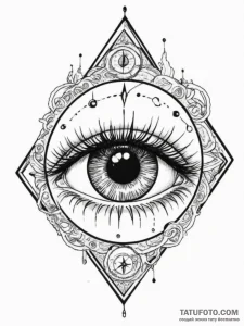 Tattoo sketch a neo-traditional eye with the... - эскиз тату (№1755433786_0, 17.08.2025 12:29) — Tatufoto.com