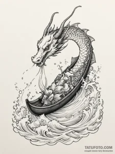 A single gondola gliding through a quiet vene... - эскиз тату (№1755434180_0, 17.08.2025 12:36) — Tatufoto.com
