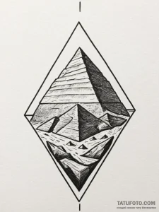 Pyramid, tattoo sketch design, muted color pa... - эскиз тату (№1755437180_0, 17.08.2025 13:26) — Tatufoto.com