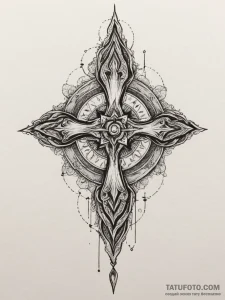 Tattoo design a magical grimoire with a glowi... - эскиз тату (№1755437378_0, 17.08.2025 13:29) — Tatufoto.com