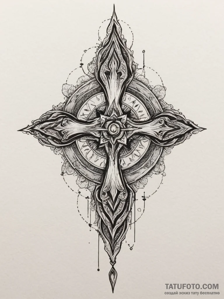 Tattoo design a magical grimoire with a glowi... - эскиз тату (№1755437378_0, 17.08.2025 13:29) — Tatufoto.com