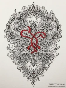 13 (number), artistic tattoo sketch, ornament... - эскиз тату (№1755437980_0, 17.08.2025 13:39) — Tatufoto.com