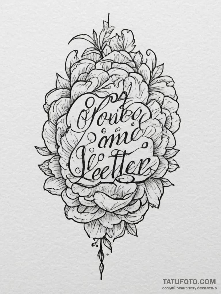 An old, forgotten love letter, written in cur... - эскиз тату (№1755439760_0, 17.08.2025 14:09) — Tatufoto.com