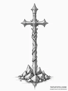 Excalibur in the stone - эскиз тату (№1755440749_0, 17.08.2025 14:25) — Tatufoto.com