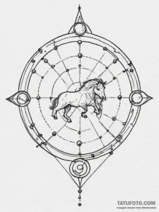 Tattoo sketch a zodiac constellation appearin... - эскиз тату (№1755440946_0, 17.08.2025 14:29) — Tatufoto.com