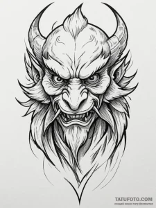 A tengu with a long nose, artistic tattoo ske... - эскиз тату (№1755446356_0, 17.08.2025 15:59) — Tatufoto.com