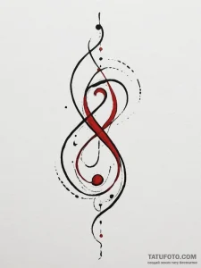 Tattoo design an abstract "echo" or resonance... - эскиз тату (№1755447990_0, 17.08.2025 16:26) — Tatufoto.com