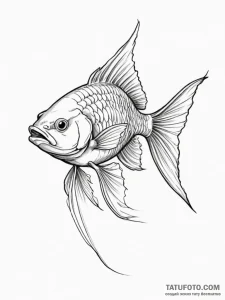 Fish - эскиз тату (№1755449212_0, 17.08.2025 16:46) — Tatufoto.com