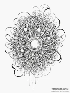 Tattoo sketch an abstract depiction of contro... - эскиз тату (№1755450017_0, 17.08.2025 17:00) — Tatufoto.com