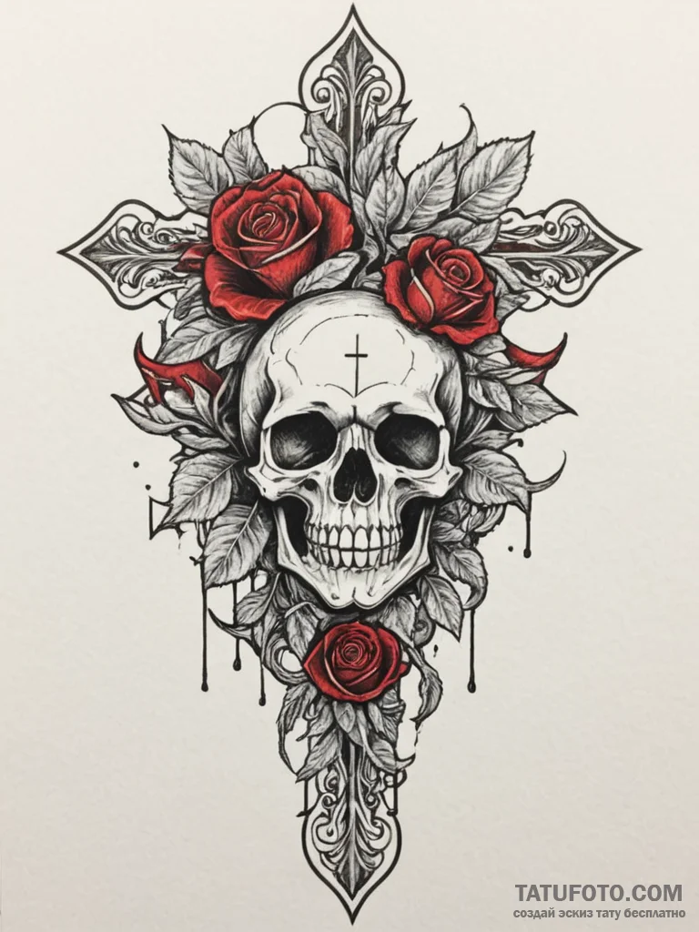 Anarchy, tattoo sketch design, black and red... - эскиз тату (№1755450820_0, 17.08.2025 17:13) — Tatufoto.com